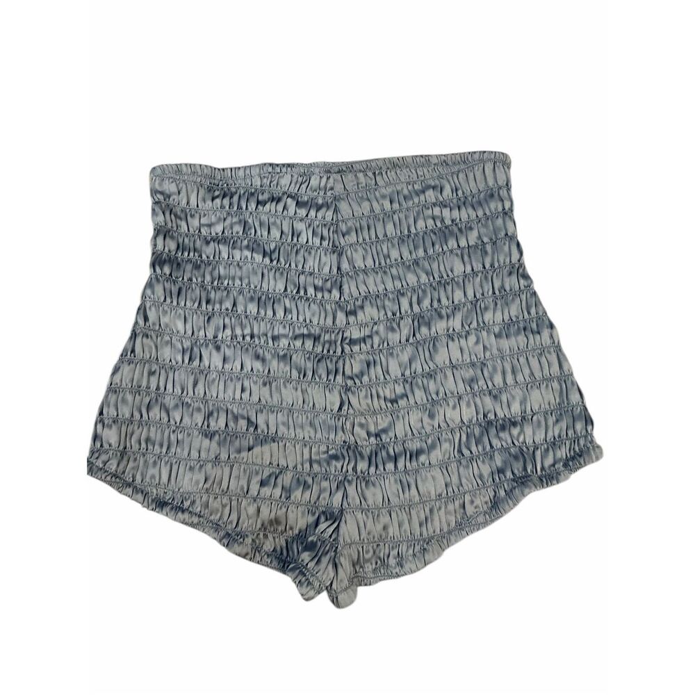 NWOT Free People Intimately Ruched Silky Shorties Shorts Size Small Blue